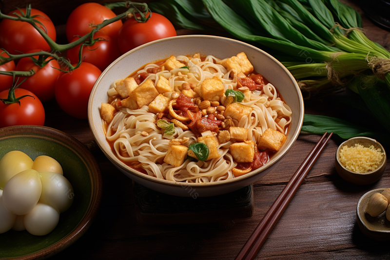 一碗美味可口的酸辣好吃的螺蛳粉,高清,摄影图,摄影图片,图片大全,摄影图免费下载